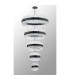 Lysander 5 Tier 25cm + 40cm + 60cm + 80cm + 1m Pendant Light G9 Satin Black/Clear Item Weight: 86kg-14