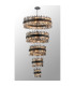 Lysander 5 Tier 25cm + 40cm + 60cm + 80cm + 1m Pendant Light G9 Satin Black/Smoke Item Weight: 86kg-3