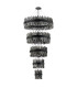 Lysander 5 Tier 25cm + 40cm + 60cm + 80cm + 1m Pendant Light G9 Satin Black/Smoke Item Weight: 86kg-4