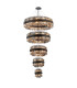 Lysander 5 Tier 25cm + 40cm + 60cm + 80cm + 1m Pendant Light G9 Satin Black/Smoke Item Weight: 86kg-5
