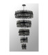 Lysander 5 Tier 25cm + 40cm + 60cm + 80cm + 1m Pendant Light G9 Satin Black/Smoke Item Weight: 86kg-12