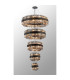 Lysander 5 Tier 25cm + 40cm + 60cm + 80cm + 1m Pendant Light G9 Satin Black/Smoke Item Weight: 86kg-13