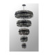 Lysander 5 Tier 25cm + 40cm + 60cm + 80cm + 1m Pendant Light G9 Satin Black/Smoke Item Weight: 86kg-14