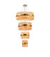 Lysander 4 Tier 25cm + 40cm + 60cm + 80cm Pendant 6 + 10 + 18 + 24 Light G9 Brass/Amber Item Weight: 56kg-1