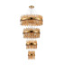 Lysander 4 Tier 25cm + 40cm + 60cm + 80cm Pendant 6 + 10 + 18 + 24 Light G9 Brass/Amber Item Weight: 56kg-4