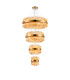Lysander 4 Tier 25cm + 40cm + 60cm + 80cm Pendant 6 + 10 + 18 + 24 Light G9 Brass/Amber Item Weight: 56kg-5