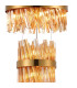 Lysander 4 Tier 25cm + 40cm + 60cm + 80cm Pendant 6 + 10 + 18 + 24 Light G9 Brass/Amber Item Weight: 56kg-6