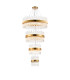 Lysander 4 Tier 25cm + 40cm + 60cm + 80cm Pendant 6 + 10 + 18 + 24 Light G9 Brass/Clear Item Weight: 56kg-1