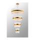 Lysander 4 Tier 25cm + 40cm + 60cm + 80cm Pendant 6 + 10 + 18 + 24 Light G9 Brass/Clear Item Weight: 56kg-3