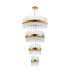 Lysander 4 Tier 25cm + 40cm + 60cm + 80cm Pendant 6 + 10 + 18 + 24 Light G9 Brass/Clear Item Weight: 56kg-4