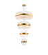 Lysander 4 Tier 25cm + 40cm + 60cm + 80cm Pendant 6 + 10 + 18 + 24 Light G9 Brass/Clear Item Weight: 56kg-5