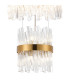Lysander 4 Tier 25cm + 40cm + 60cm + 80cm Pendant 6 + 10 + 18 + 24 Light G9 Brass/Clear Item Weight: 56kg-6