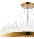 Lysander 4 Tier 25cm + 40cm + 60cm + 80cm Pendant 6 + 10 + 18 + 24 Light G9 Brass/Clear Item Weight: 56kg-7
