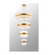 Lysander 4 Tier 25cm + 40cm + 60cm + 80cm Pendant 6 + 10 + 18 + 24 Light G9 Brass/Clear Item Weight: 56kg-12