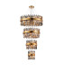 Lysander 4 Tier 25cm + 40cm + 60cm + 80cm Pendant 6 + 10 + 18 + 24 Light G9 Brass/Smoke Item Weight: 56kg-1