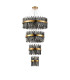 Lysander 4 Tier 25cm + 40cm + 60cm + 80cm Pendant 6 + 10 + 18 + 24 Light G9 Brass/Smoke Item Weight: 56kg-4
