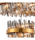 Lysander 4 Tier 25cm + 40cm + 60cm + 80cm Pendant 6 + 10 + 18 + 24 Light G9 Brass/Smoke Item Weight: 56kg-9