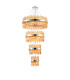 Lysander 4 Tier 25cm + 40cm + 60cm + 80cm Pendant 6 + 10 + 18 + 24 Light G9 Polished Nickel/Amber Item Weight: 56kg-1