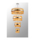 Lysander 4 Tier 25cm + 40cm + 60cm + 80cm Pendant 6 + 10 + 18 + 24 Light G9 Polished Nickel/Amber Item Weight: 56kg-3