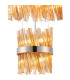 Lysander 4 Tier 25cm + 40cm + 60cm + 80cm Pendant 6 + 10 + 18 + 24 Light G9 Polished Nickel/Amber Item Weight: 56kg-6