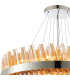 Lysander 4 Tier 25cm + 40cm + 60cm + 80cm Pendant 6 + 10 + 18 + 24 Light G9 Polished Nickel/Amber Item Weight: 56kg-7