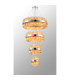 Lysander 4 Tier 25cm + 40cm + 60cm + 80cm Pendant 6 + 10 + 18 + 24 Light G9 Polished Nickel/Amber Item Weight: 56kg-12