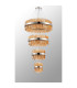 Lysander 4 Tier 25cm + 40cm + 60cm + 80cm Pendant 6 + 10 + 18 + 24 Light G9 Polished Nickel/Amber Item Weight: 56kg-13