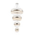 Lysander 4 Tier 25cm + 40cm + 60cm + 80cm Pendant 6 + 10 + 18 + 24 Light G9 Polished Nickel/Clear Item Weight: 56kg-5