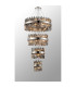 Lysander 4 Tier 25cm + 40cm + 60cm + 80cm Pendant 6 + 10 + 18 + 24 Light G9 Polished Nickel/Smoke Item Weight: 56kg-3