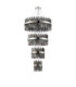 Lysander 4 Tier 25cm + 40cm + 60cm + 80cm Pendant 6 + 10 + 18 + 24 Light G9 Polished Nickel/Smoke Item Weight: 56kg-4