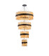 Lysander 4 Tier 25cm + 40cm + 60cm + 80cm Pendant 6 + 10 + 18 + 24 Light G9 Satin Black/Amber Item Weight: 56kg-1