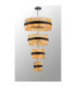 Lysander 4 Tier 25cm + 40cm + 60cm + 80cm Pendant 6 + 10 + 18 + 24 Light G9 Satin Black/Amber Item Weight: 56kg-3