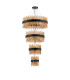 Lysander 4 Tier 25cm + 40cm + 60cm + 80cm Pendant 6 + 10 + 18 + 24 Light G9 Satin Black/Amber Item Weight: 56kg-4