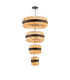 Lysander 4 Tier 25cm + 40cm + 60cm + 80cm Pendant 6 + 10 + 18 + 24 Light G9 Satin Black/Amber Item Weight: 56kg-5