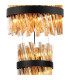Lysander 4 Tier 25cm + 40cm + 60cm + 80cm Pendant 6 + 10 + 18 + 24 Light G9 Satin Black/Amber Item Weight: 56kg-6