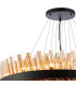 Lysander 4 Tier 25cm + 40cm + 60cm + 80cm Pendant 6 + 10 + 18 + 24 Light G9 Satin Black/Amber Item Weight: 56kg-7