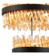 Lysander 4 Tier 25cm + 40cm + 60cm + 80cm Pendant 6 + 10 + 18 + 24 Light G9 Satin Black/Amber Item Weight: 56kg-9