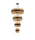 Lysander 4 Tier 25cm + 40cm + 60cm + 80cm Pendant 6 + 10 + 18 + 24 Light G9 Satin Black/Amber Item Weight: 56kg-10