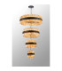 Lysander 4 Tier 25cm + 40cm + 60cm + 80cm Pendant 6 + 10 + 18 + 24 Light G9 Satin Black/Amber Item Weight: 56kg-12