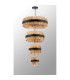 Lysander 4 Tier 25cm + 40cm + 60cm + 80cm Pendant 6 + 10 + 18 + 24 Light G9 Satin Black/Amber Item Weight: 56kg-13