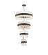 Lysander 4 Tier 25cm + 40cm + 60cm + 80cm Pendant 6 + 10 + 18 + 24 Light G9 Satin Black/Clear Item Weight: 56kg-1