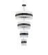 Lysander 4 Tier 25cm + 40cm + 60cm + 80cm Pendant 6 + 10 + 18 + 24 Light G9 Satin Black/Clear Item Weight: 56kg-4
