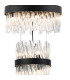 Lysander 4 Tier 25cm + 40cm + 60cm + 80cm Pendant 6 + 10 + 18 + 24 Light G9 Satin Black/Clear Item Weight: 56kg-6