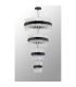 Lysander 4 Tier 25cm + 40cm + 60cm + 80cm Pendant 6 + 10 + 18 + 24 Light G9 Satin Black/Clear Item Weight: 56kg-11