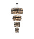 Lysander 4 Tier 25cm + 40cm + 60cm + 80cm Pendant 6 + 10 + 18 + 24 Light G9 Satin Black/Smoke Item Weight: 56kg-1