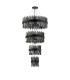 Lysander 4 Tier 25cm + 40cm + 60cm + 80cm Pendant 6 + 10 + 18 + 24 Light G9 Satin Black/Smoke Item Weight: 56kg-4