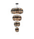 Lysander 4 Tier 25cm + 40cm + 60cm + 80cm Pendant 6 + 10 + 18 + 24 Light G9 Satin Black/Smoke Item Weight: 56kg-5