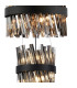Lysander 4 Tier 25cm + 40cm + 60cm + 80cm Pendant 6 + 10 + 18 + 24 Light G9 Satin Black/Smoke Item Weight: 56kg-6