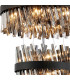Lysander 4 Tier 25cm + 40cm + 60cm + 80cm Pendant 6 + 10 + 18 + 24 Light G9 Satin Black/Smoke Item Weight: 56kg-9