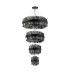 Lysander 4 Tier 25cm + 40cm + 60cm + 80cm Pendant 6 + 10 + 18 + 24 Light G9 Satin Black/Smoke Item Weight: 56kg-10